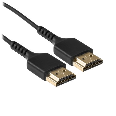 Кабель HDMI Wize WAVC-HDMIUS-0.5M 0.5 м, v.2.0, 19M/19M, 4K/60 Hz 4:4:4, 36 AWG, HDCP 2.2,ультратонкий, позол.разъемы, черный, пакет