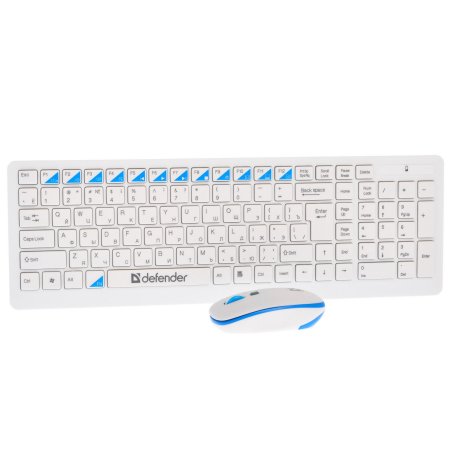 Комплект клавиатура + мышь Defender Skyline 895 Nano W (белый) Кл:104, 1000/1500/2000dpi