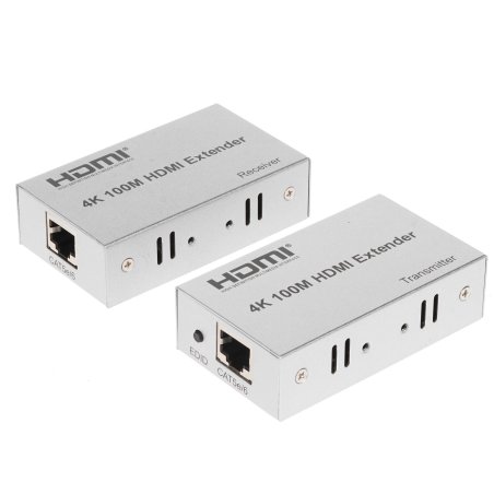 Активный удлинитель ORIENT VE048, HDMI 4K extender (Tx+Rx), до 120 м по одной витой паре, HDMI 1.4b, 4K@30Hz/ 1080p@60Hz/3D, HDCP, передача ИК сигнала управления (датчики IR-TX/Rx в комплекте) (30932)