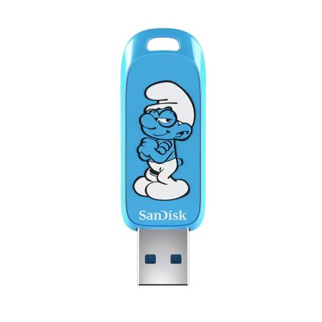 Флешка USB SanDisk Smurfs 64Gb SDCZIS-064G-G46, USB3.2, синяя