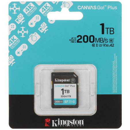 Флеш карта SDXC 1Tb Kingston SDG4/1Tb Canvas Go! Plus w/o adapter
