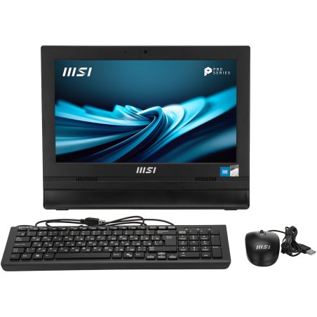 Моноблок MSI Pro AP162T ADL-013RU 15.6" Full HD Touch N100 (0.8) 4Gb SSD 128Gb UHDG CR Windows 11 Pro 2xGbitEth WiFi BT 65W клавиатура мышь Cam черный 1920x1080 (9S6-A60211-050)