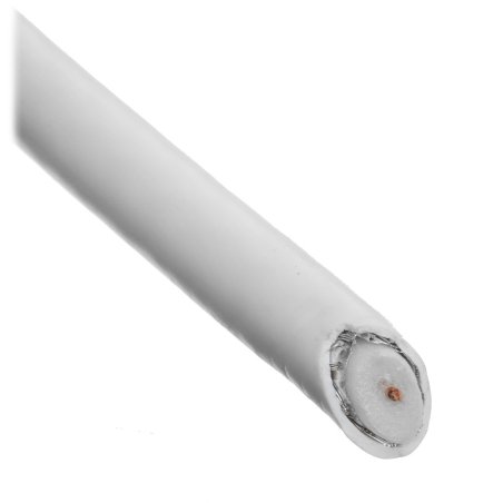 Кабель коаксиальный Cablexpert, RG-6U-CS-2, 75 Ом, 64%, 1 мм, CCS, белый, 100 м