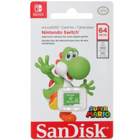 Флеш карта microSD 64GB SanDisk microSDXC Class 10 UHS-I A1 C10 V30 U3 for Nintendo Switch 100MB/s