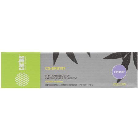 Картридж лазерный Cactus CS-EPS187 желтый (4000 стр) для Epson AcuLaser C1100/C1100N/CX11/CX11N/CX11NF/CX11NFC