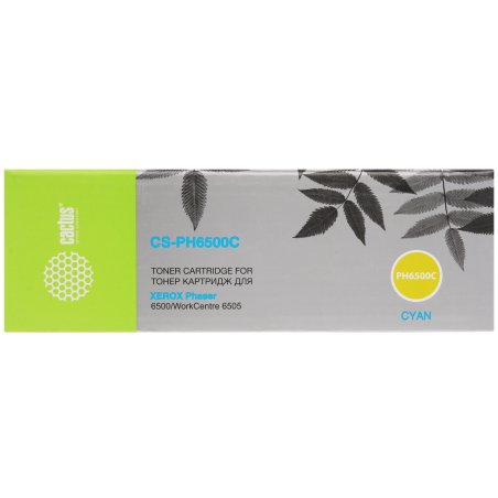 Картридж лазерный Cactus CS-PH6500C (106R01601) голубой (2500 стр.) для Xerox Phaser 6500/WorkCentre 6505