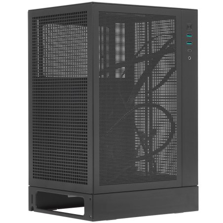Компьютерный корпус Deepcool CH170 DIGITAL черный без БП mATX 1x120мм 1xUSB 2.0 1xUSB 3.0 audio bott PSU