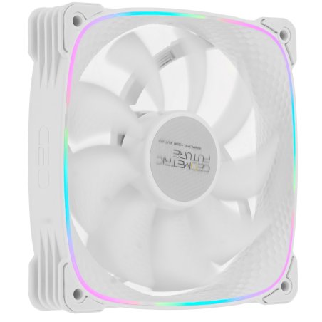 Вентилятор корпусный Case Cooler Geometric Future Squama 2503RW-12 Reverse (120x120x25мм, 4-pin PWM, ARGb, 57.67CFM, 29.87dBA, 1500RPM, белый)
