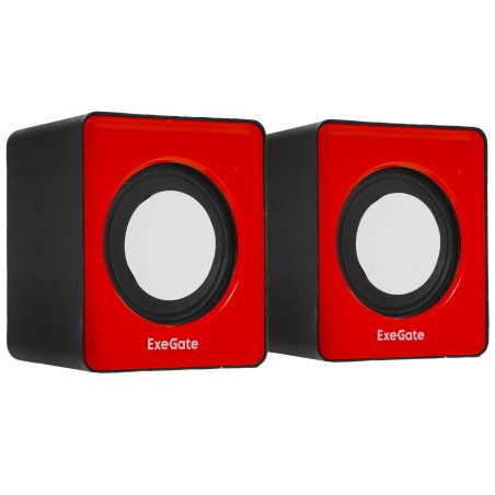Акустическая система 2.0 ExeGate EX289920RUS Disco 140 Red (питание USB, 2х3Вт (6Вт RMS), 100-20000Гц, красный)