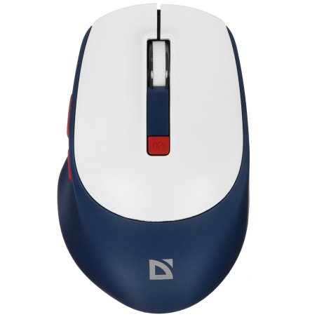 Мышь беспроводная Defender Belsa MB-249 белый/синий, 3200 dpi, радиоканал, Bluetooth, USB, кнопки - 6