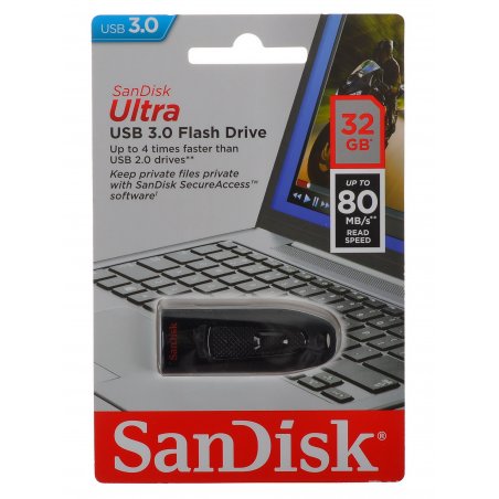 Флешка USB Sandisk 32Gb Ultra SDCZ48-032G-U46 USB3.0 черный