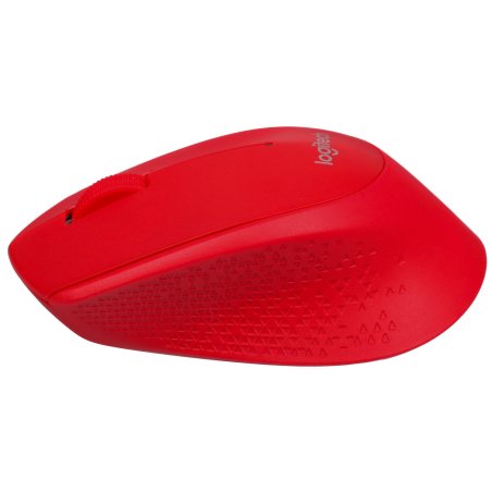 Мышь беспроводная Logitech M280 красный, 1000 dpi, радиоканал, USB, кнопки - 3