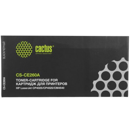 Картридж лазерный Cactus CS-CE260A черный (8500 стр.) для HP Сolor LaserJet CP4025/CP4525/CM4540