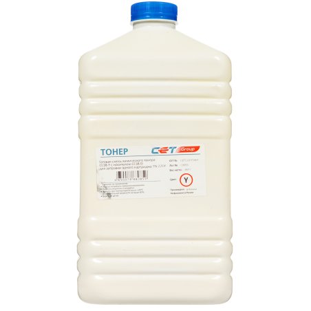 Тонер CET CE38-Y CET111071467 желтый бутылка 467гр. для принтера KONICA MINOLTA Bizhub C227/287