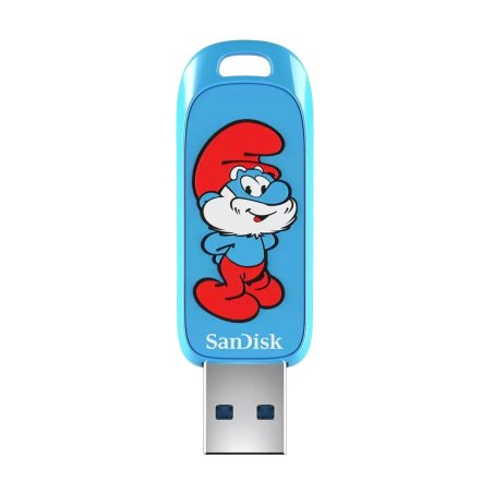 Флешка USB SanDisk Smurfs 128Gb SDCZIS-128G-G46, USB3.2, синяя