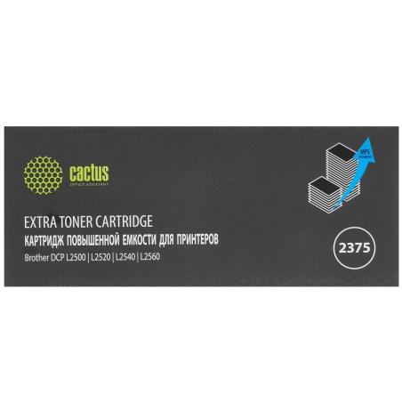Картридж лазерный Cactus CS-TN2375-MPS черный (10400стр.) для Brother DCP L2500/L2520/L2540/L2560