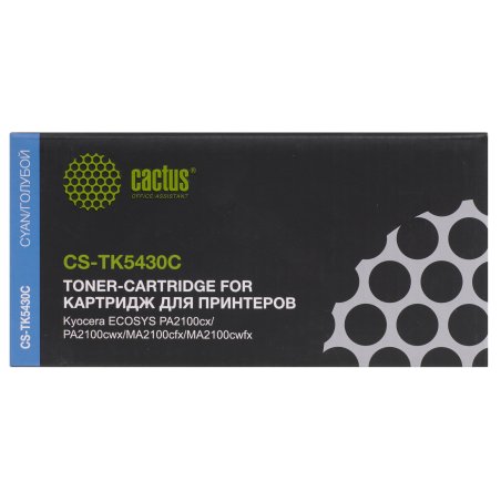 Картридж лазерный Cactus CS-TK5430C TK-5430C голубой (1250стр.) для Kyocera Ecosys PA2100cx/PA2100cwx/MA2100cfx/MA2100cwfx