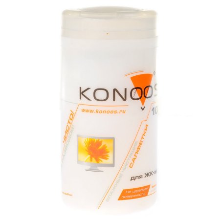 Чистящие средства Konoos KBF-100 Салфетки для ЖК-экранов в банке, 100 шт.