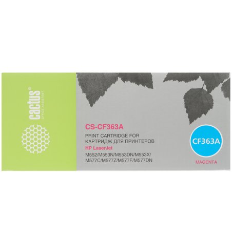 Картридж лазерный Cactus CS-CF363A пурпурный (5000 стр.) для HP CLJ M552dn/M553dnM553N/M553x