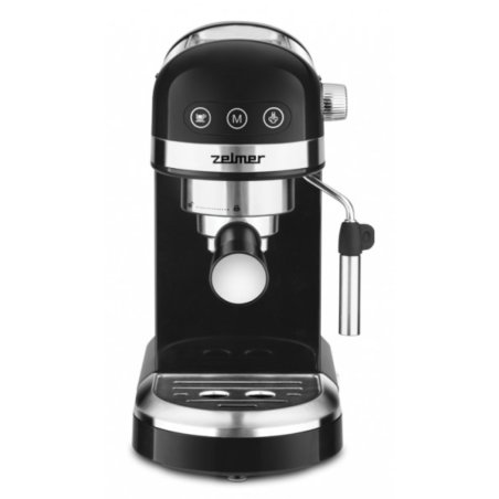 Кофеварка рожковая Zelmer EXPRESSO ZCM7295 черный, исп. кофе - молотый/чалды, 1.4 л, 1350 Вт, 20 бар