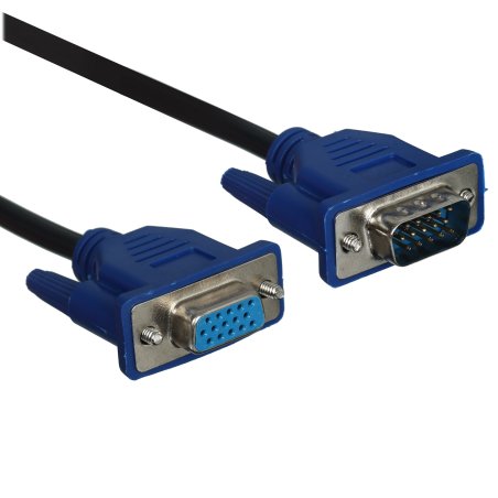 Кабель GoPower VGA (m)-VGA (f) 3м ПВХ черный Premium Zip-Lock c подвесом (1/50)