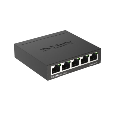 Неуправляемый коммутатор D-Link DGS-1005D/R1A с 5 портами 10/100/1000Base-T