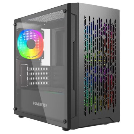 Компьютерный корпус Powercase Mistral Micro A3W ARGb, Tempered Glass, 2x 140мм ARGb PWM+1x 120мм ARGb PWM, белый, mATX (CMMAW-A3)