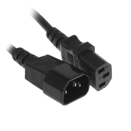 Кабель питания сист.блок-монитор Cablexpert PC-189-1-5M, 5м, C13-C14, 3x1кв.мм., черный, с заземлением