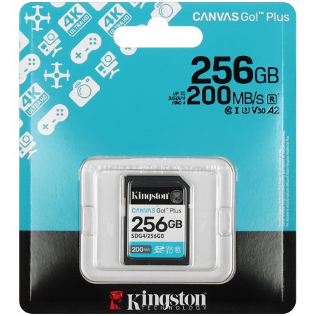 Флеш карта SDXC 256Gb Kingston SDG4/256Gb Canvas Go! Plus V30