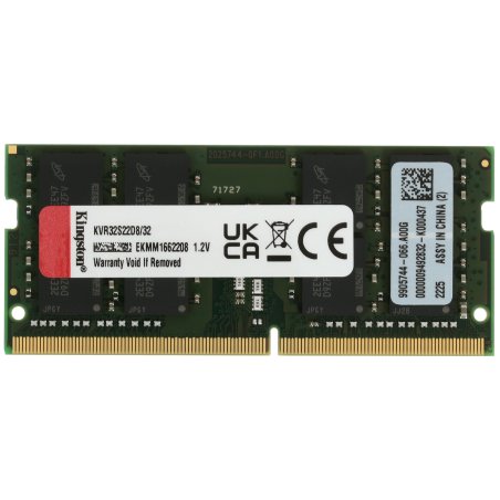 Оперативная память Kingston ValueRAM, DDR4, 16Gb (1x16Gb), 3200MHz, CL22, SO-DIMM