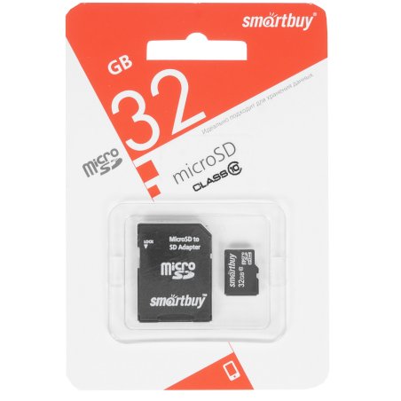 Карта памяти SD Card 32Gb Smartbuy 32GB Class 10 SB32GBSDHCCL10