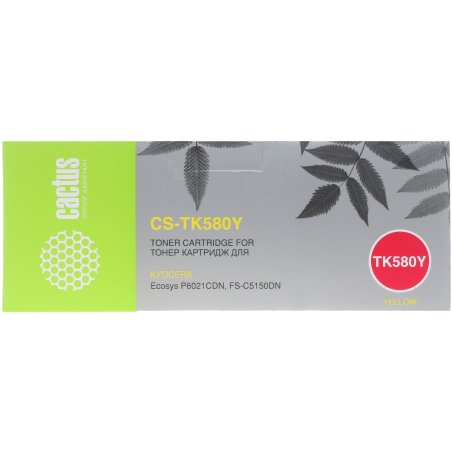 Картридж лазерный Cactus CS-TK580Y желтый (2800 стр.) для Kyocera FS-C5150DN