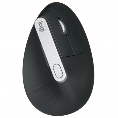Мышь беспроводная/проводная Logitech MX Vertical графитовый, 4000 dpi, радиоканал, Bluetooth, USB, кнопки - 6