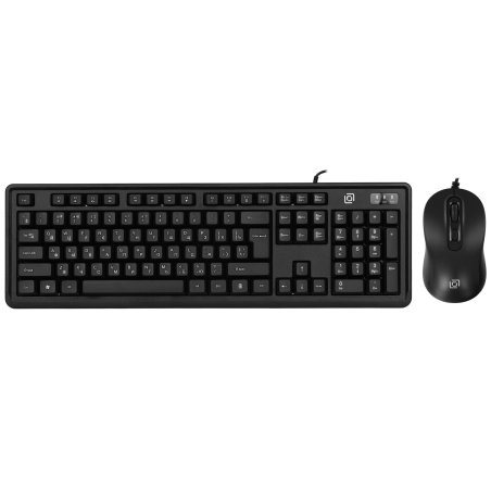 Комплект клавиатура+мышь Оклик S605 проводной USB 1800 DPI черный