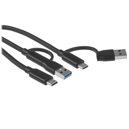 Кабель соединительный Telecom TUS716-0.3M 2-in-1 USB-A/C to Type C,10Gbps, 0.3m