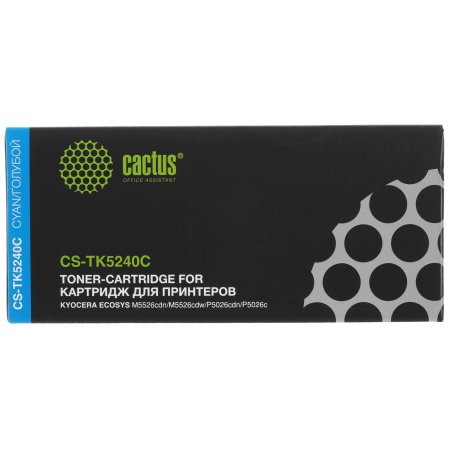 Картридж лазерный Cactus CS-TK5240C голубой (3000стр.) для Kyocera Ecosys M5526cdn/M5526cdw/P5026cdn/P5026cdw