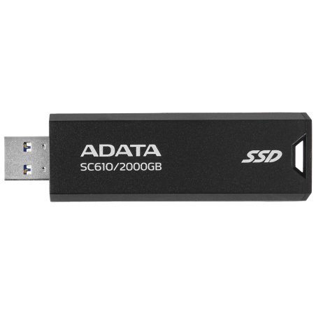 Внешний SSD ADATA SC610, 2TB, USB 3.2 Gen 2 Type-A, R/W 550/500, черный