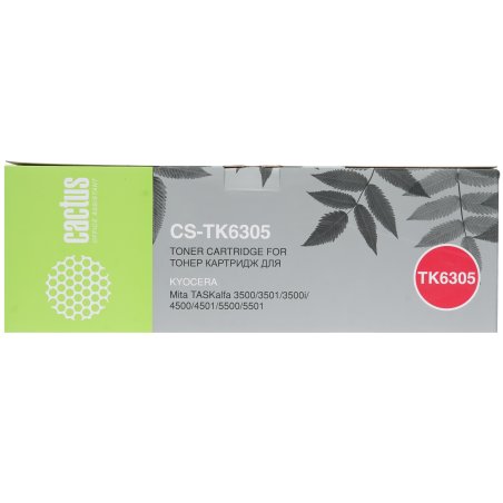 Картридж лазерный Cactus CS-TK6305 черный (35000 стр.) для Kyocera Mita TASKalfa 3500/3501/4500/4501/5500/5501/3500i/3501i/4500i/4501i/5500i/5501i
