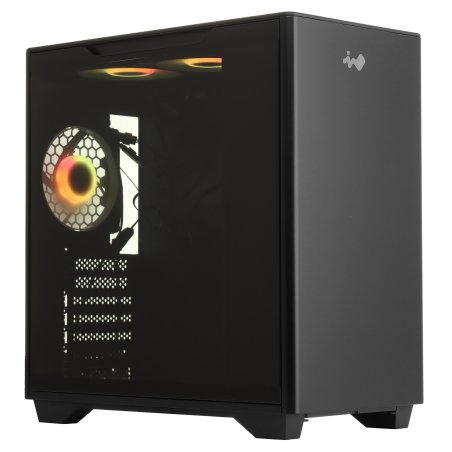 Компьютерный корпус InWin POWERMAN ES726BK USB 3.0 (Mini Tower, mATX, 450W PM-450ATX, USBx2, USB 3.0x2 + Audio, черный) <6120259>