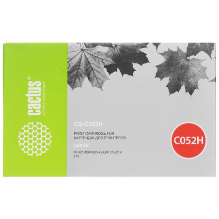 Картридж лазерный Cactus CS-C052H черный (9200 стр.) для Canon MF421/426/428/429; LBP 212/214/215