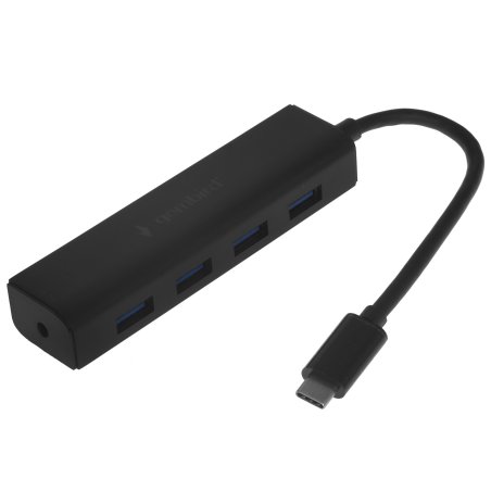 Концентратор USB 3.0 Gembird UHB-C364, 4 порта, Type-C, с доп питанием