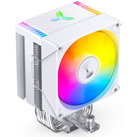 Кулер для процессора JONSBO CR-1400 EVO ARGb (180W, 4-pin PWM, 130мм, Al/Cu, 4x6мм, ARGb, 1x92мм, 38.2CFM, 33.8dBA, 2200RPM, S: 1700/1200/115X, AM4/AM5 белый)
