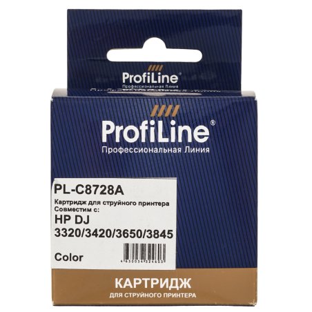 Картридж струйный ProfiLine PL-C8728A для принтеров HP DJ 3320/3420/3845 Color водн