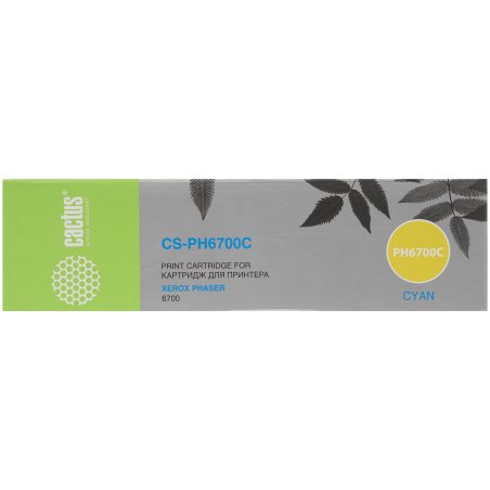 Картридж лазерный Cactus CS-PH6700C (106R01523) голубой (12000 стр.) для Phaser 6700