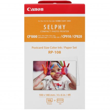 Набор Canon RP-108 (8568B001) бумага (10x15см) и цветные красители для SELPHY CP1200. 108 страниц.