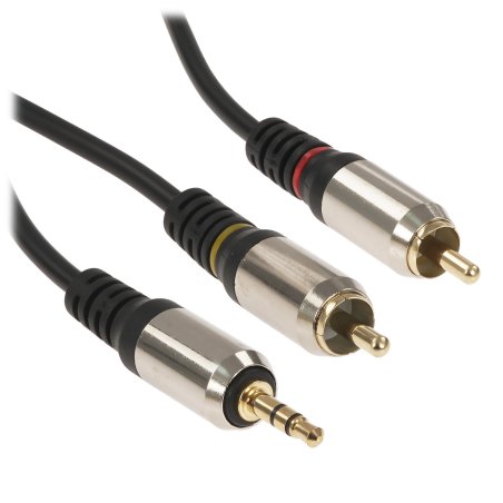 Кабель аудио Cablexpert CCAB-02-35M2RM-1.5MB. 3.5 Jack(M)/2х RCA (M), черный, 1.5м, блистер