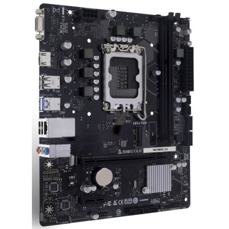 Материнская плата Biostar H610MHC 2.0, LGA1700, Intel H610, 2xDDR4, 4xSATA, 1xM.2, 1xPCIe 4.0 x16, 1xPCIe 3.0 x1, 1xHDMI, 1xVGA, 1x1Gb LAN, 2xUSB-A 5Gbps, 4xUSB-A 2.0, 3x3.5 мм, 7.1, mATX
