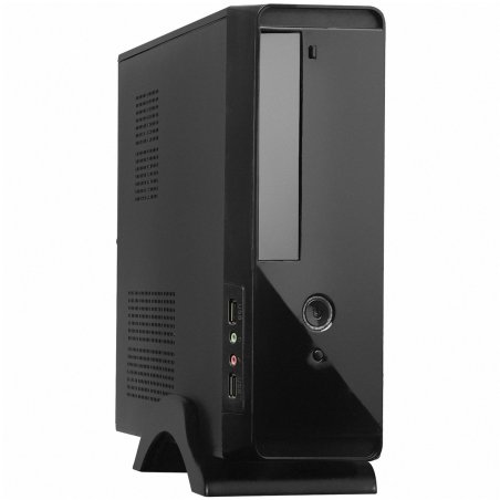 Компьютерный корпус MiniITX ExeGate MI-209 Black, miniITX/mATX, (M350, 80мм), 2хUSB, Audio