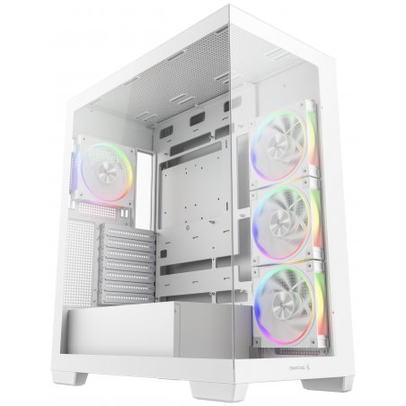 Компьютерный корпус Deepcool CG580 4F V2 без БП, боковое окно (панорама), 4x120мм ARGB PWM вентилятора, черный, ATX (R-CG580-BKADA4-G-2)