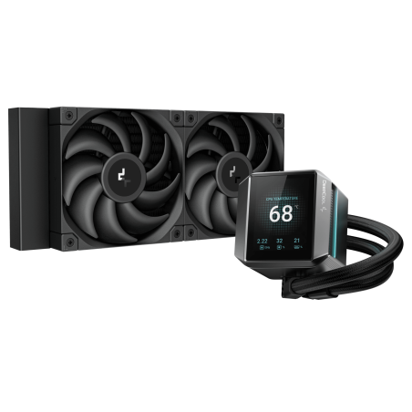 Система жидкостного охлаждения DEEPCOOL MYSTIQUE 240 черный, 120 мм, алюминий, 2150 об/мин, 36.49 дБ, 4 pin, 280 Вт